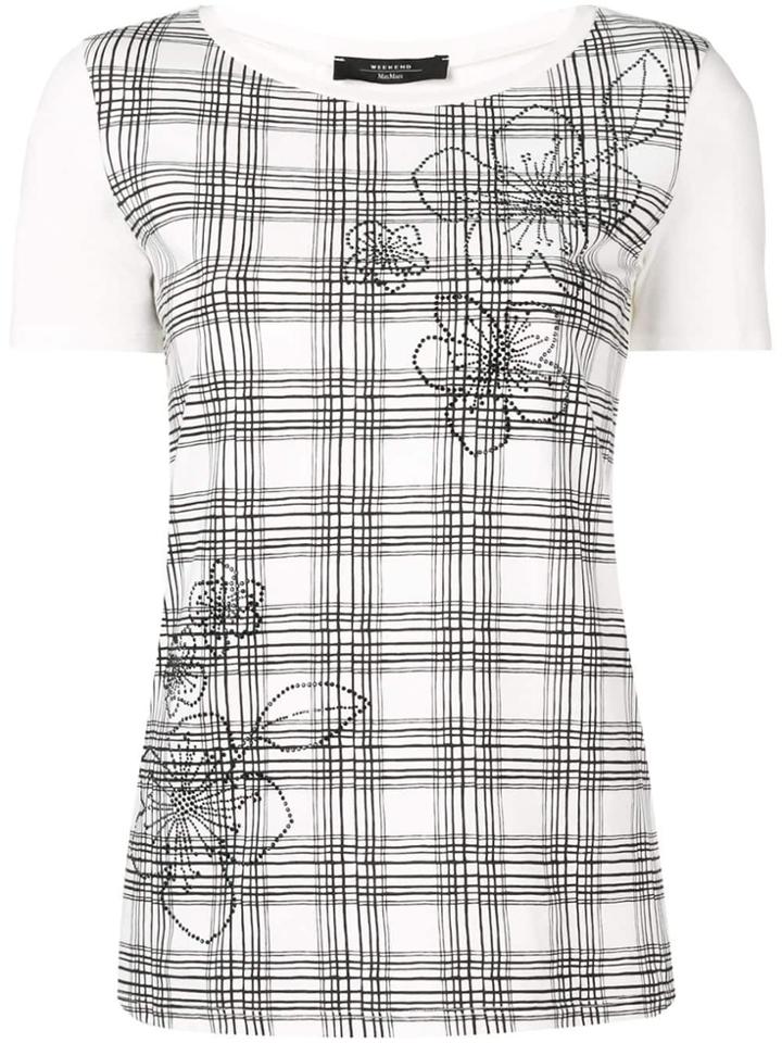 Max Mara Laveno Stud Embellished T-shirt - White