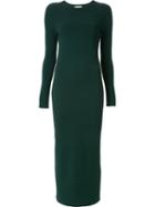 Scanlan Theodore Micro Crepe Dress, Women's, Size: M, Green, Viscose