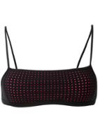 Dion Lee Perforated Overlay Bandeau - Blue