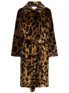 Stand Irina Leopard-print Coat - Brown