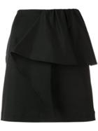 Brognano Ruffle Detail Mini Skirt - Black