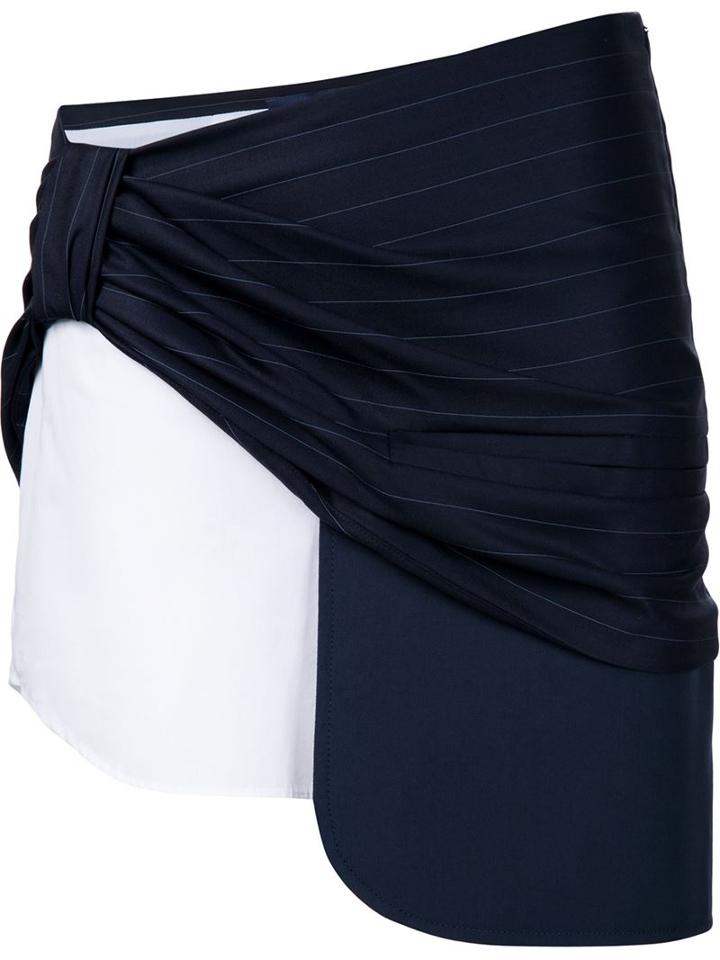 Jacquemus 'la Jupe Poche' Skirt, Women's, Size: 40, Blue, Cotton/wool