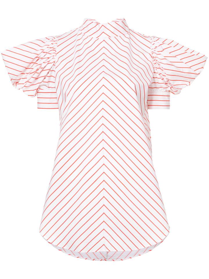 Silvia Tcherassi Striped Longline Shirt - Red