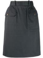 Chanel Pre-owned 1990s Cargo Straight Skirt - Grey