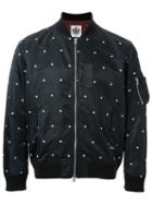 Education From Youngmachines Star Patter Pocket Sleeve Detail Zip Up Bomber Jacket