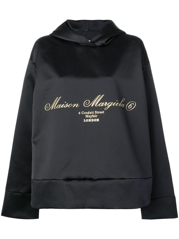 Mm6 Maison Margiela Oversized Draped Sweatshirt - Black