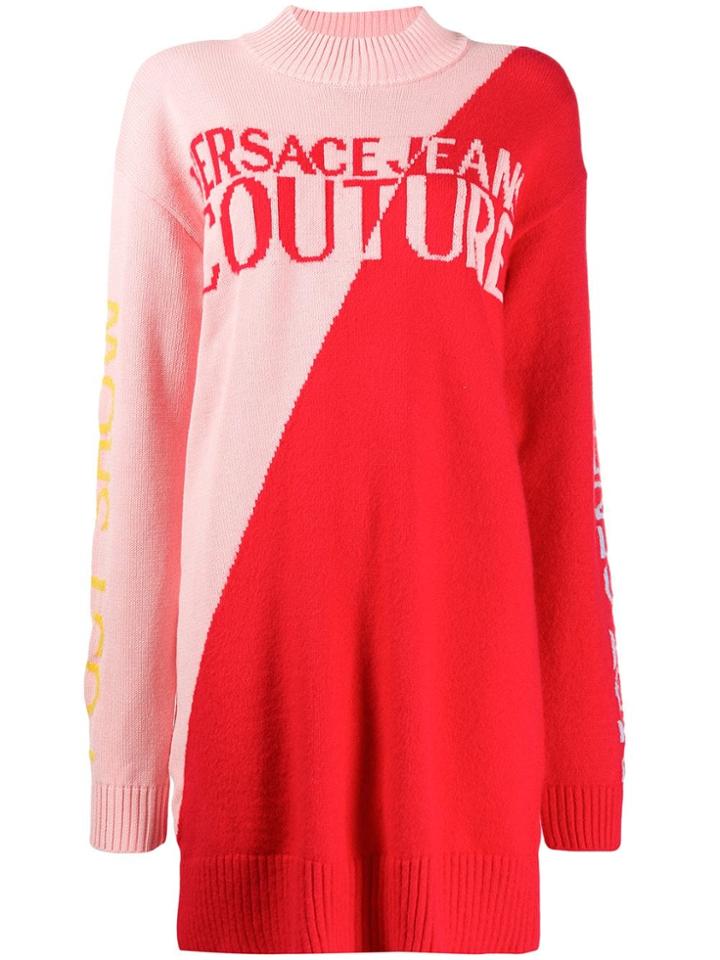 Versace Jeans Couture Branded Oversized Sweatshirt - Pink