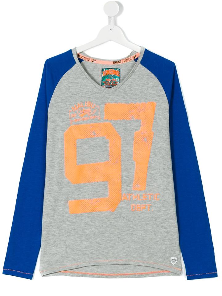 Vingino - 97 Longsleeved T-shirt - Kids - Cotton/polyester - 14 Yrs, Grey