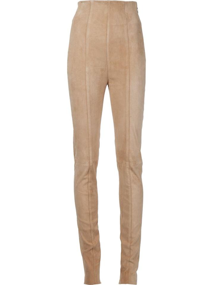 Balmain Suede Skinny Trousers