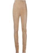 Balmain Suede Skinny Trousers