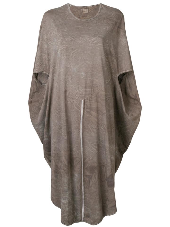 Roggykei Tie-dye Oversized T-shirt Dress - Grey