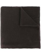 Zanone Ribbed Scarf, Brown, Cashmere