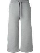 T By Alexander Wang Wide Leg Track Pants, Women's, Size: Small, Grey, Cotton/polyester