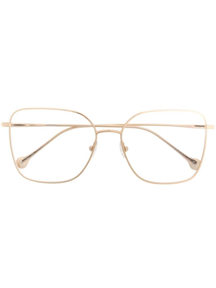 Salvatore Ferragamo Oversized Square Glasses - Gold