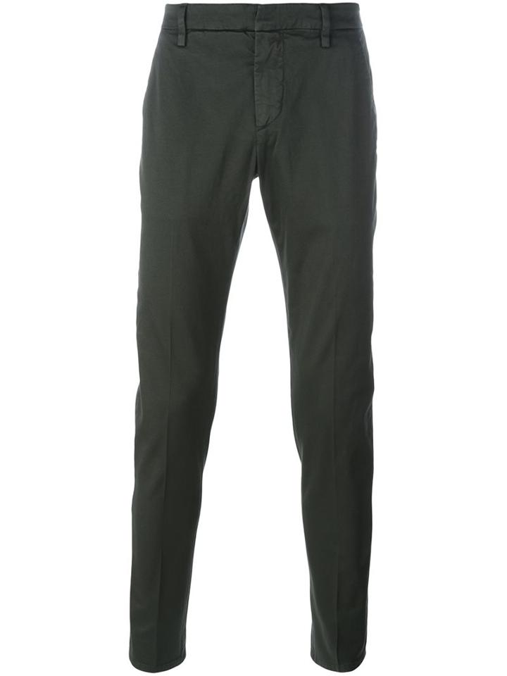 Dondup 'gaubert' Trousers, Men's, Size: 30, Green, Cotton/spandex/elastane