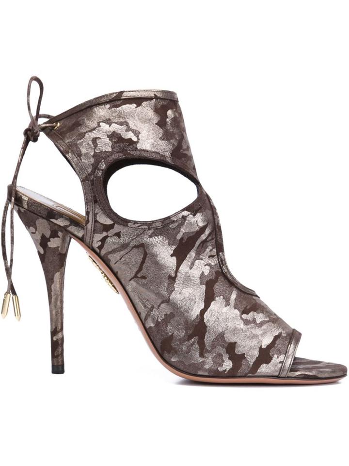 Aquazzura Sexy Thing Sandals, Women's, Size: 39.5, Brown, Leather