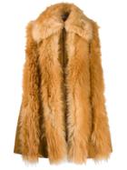 Stella Mccartney Fur Free Fur Zipped Gilet - Brown
