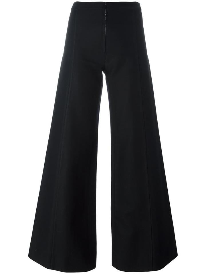 Emanuel Ungaro Vintage Flared Oversize Trousers, Women's, Size: 8, Black