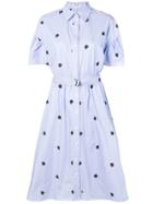 Kenzo Rose Embroidered Shirt-dress - Blue