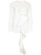 Liya Flared Front Detail Shirt - White