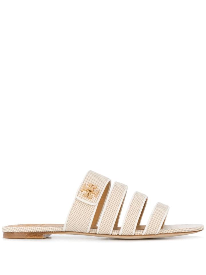 Tory Burch Logo Strappy Sandals - Neutrals