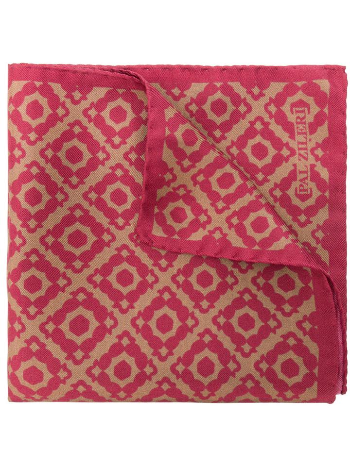 Pal Zileri Logo Printed Handkerchief - Red
