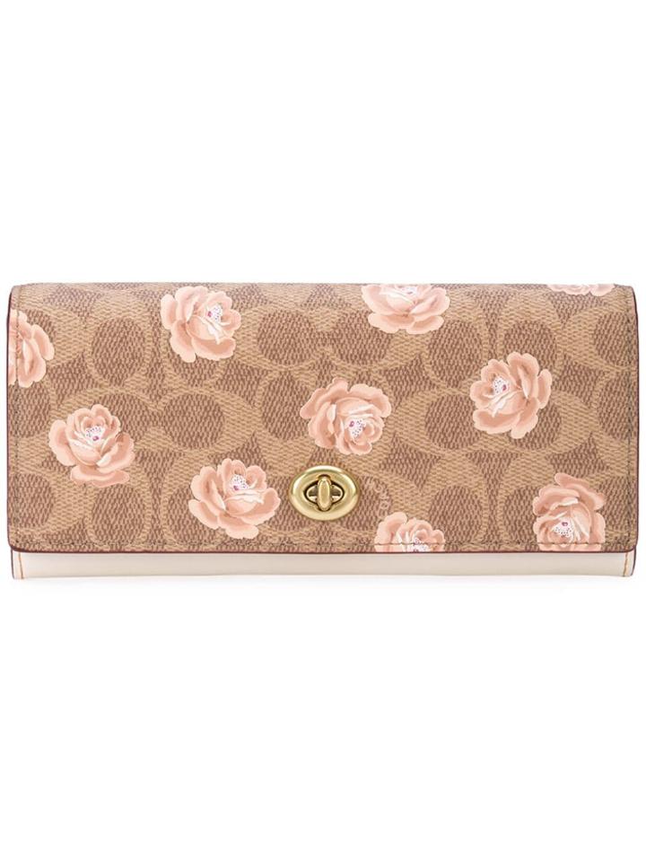 Coach Printed Envelope Wallet - Nude & Neutrals