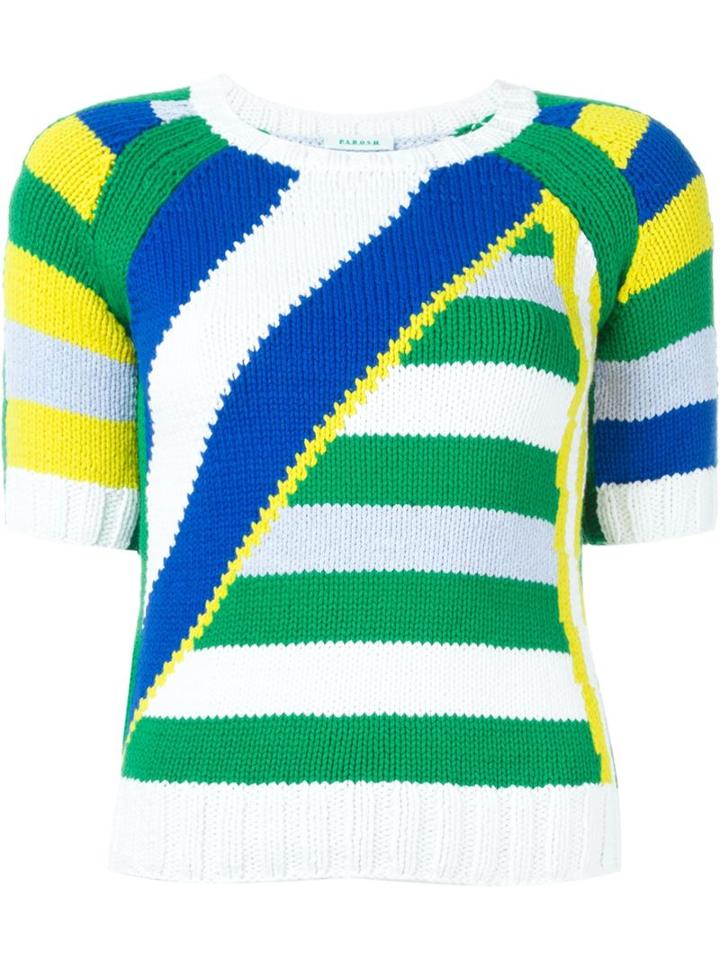 P.a.r.o.s.h. Striped Shortsleeved Sweater