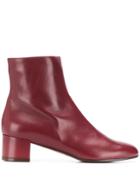 L'autre Chose Polished Ankle Boots - Red