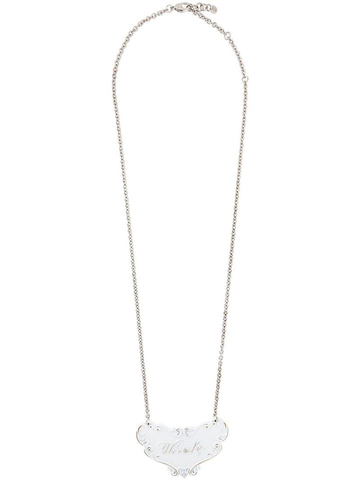 Mm6 Maison Margiela 'whisky' Long Necklace, Women's, Metallic