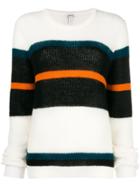 Loewe Striped Slouchy Sweater - White