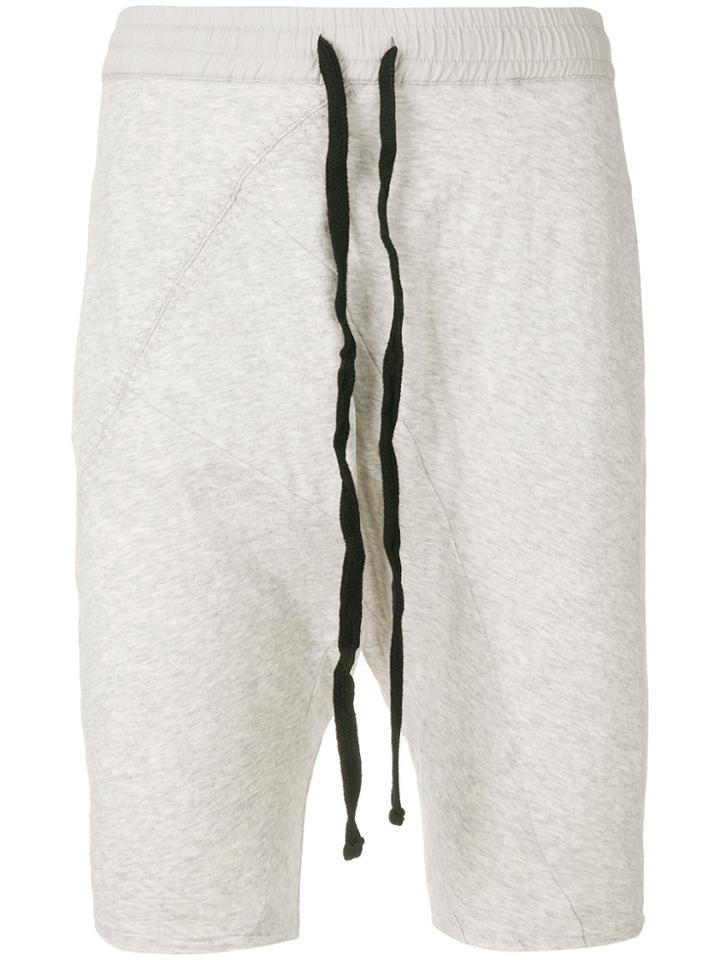 Thom Krom Drop Crotch Cropped Shorts - Grey