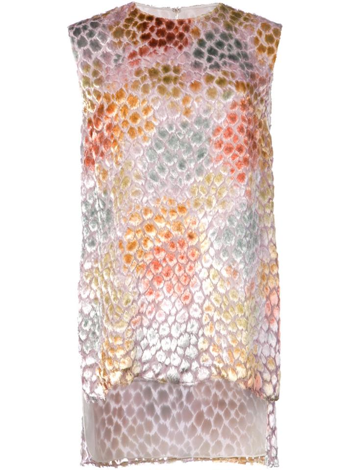 Adam Lippes Painted Asymmetric Tunic Top - White