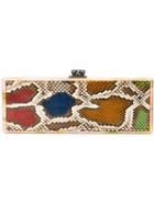 Edie Parker Snakeskin Effect Clutch Bag