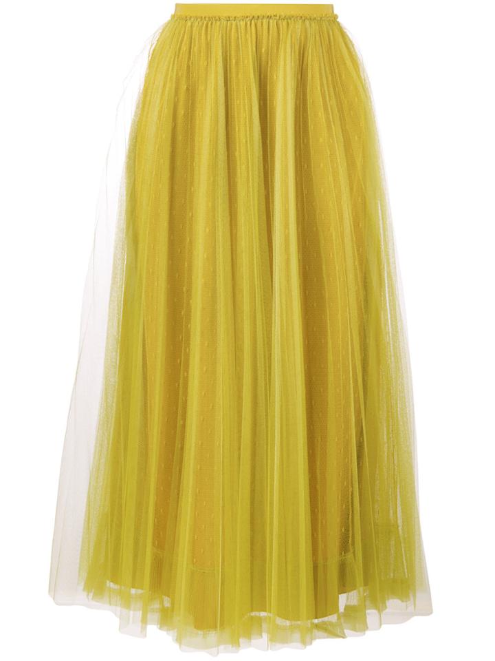 Red Valentino Full Midi Skirt - Green