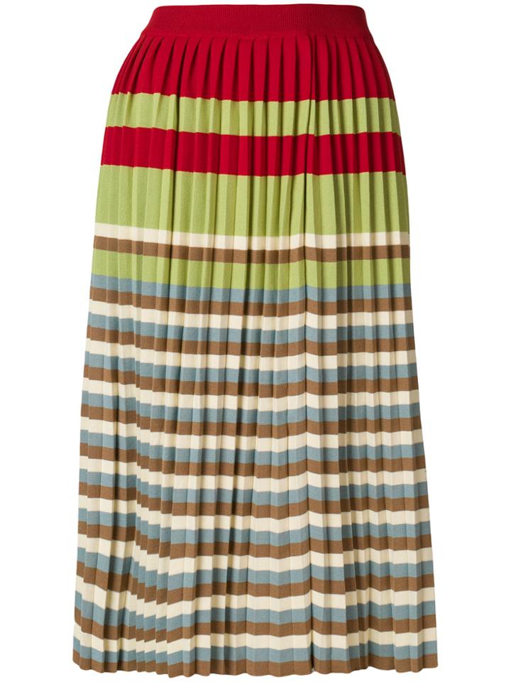 Marni Paneled Pleated Skirt - Multicolour