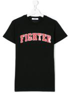 Msgm Kids Fighter Print T-shirt - Black