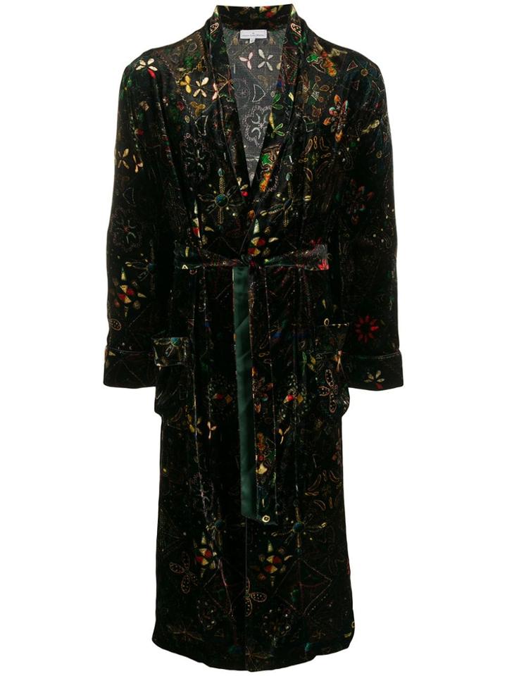 Pierre-louis Mascia Brocade Coat - Black