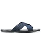 Versace Greek Key Sandals - Blue