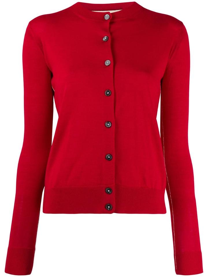 Marni Round Neck Cardigan - Red