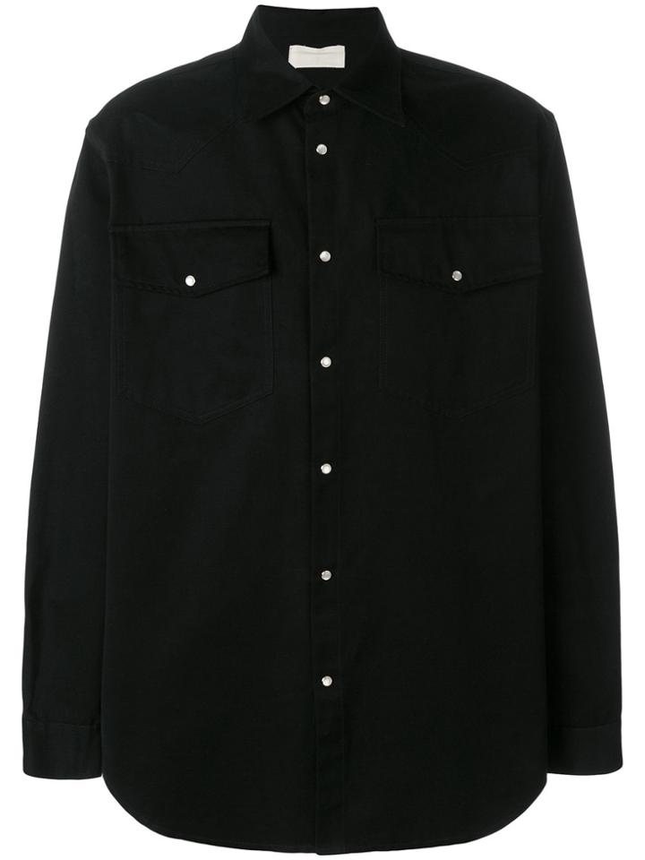 Ih Nom Uh Nit Pearl Design Plain Shirt - Black