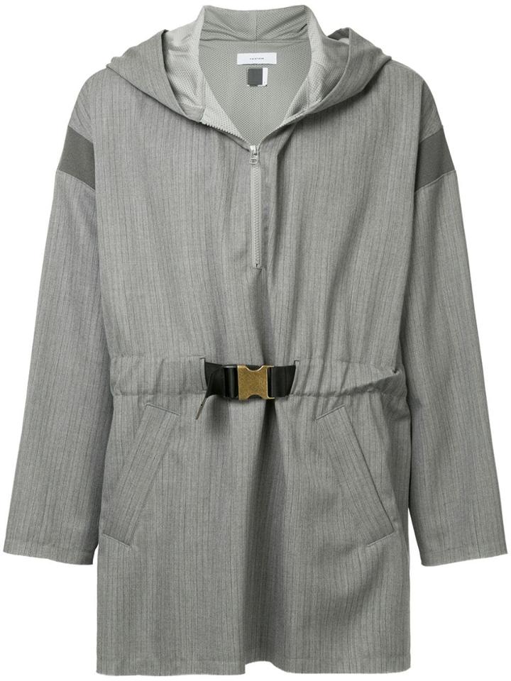Facetasm Striped Pullover Jacket - Grey