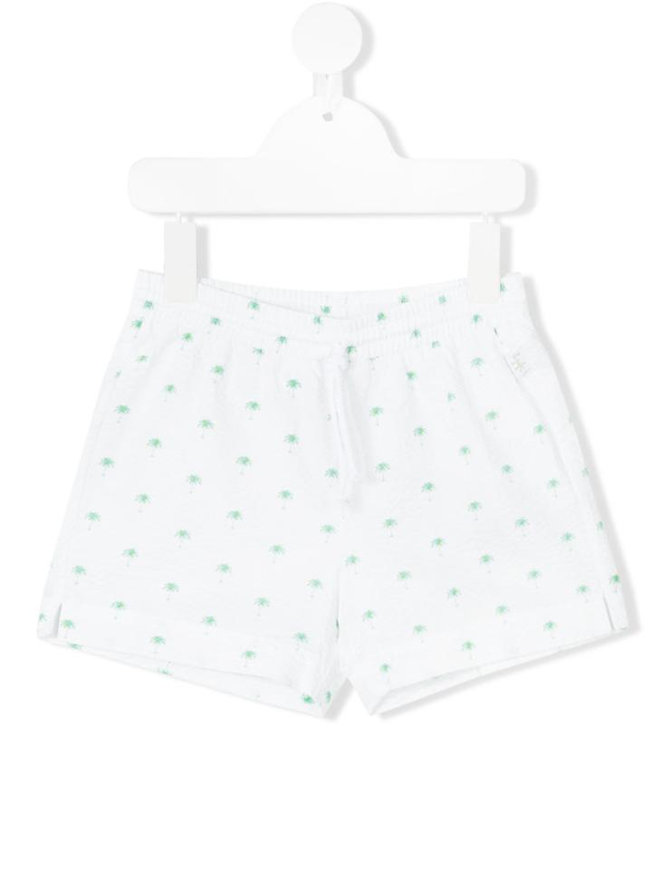 Il Gufo - Palm Trees Shorts - Kids - Cotton/polyester/spandex/elastane - 4 Yrs, White