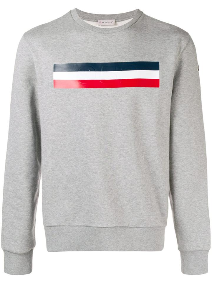 Moncler Chest Print Sweatshirt - Grey