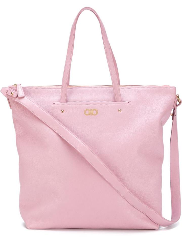 Salvatore Ferragamo Medium Origami Tote, Women's, Pink/purple, Goat Skin