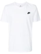 Nike Logo Embroidered T-shirt - White