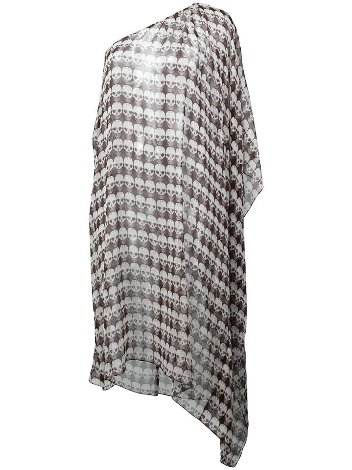 Thomas Wylde Printed One-shoulder Tunic - Black