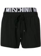 Moschino Branded Swim Shorts - Black