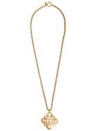 Chanel Pre-owned Cc Logo Pendant Necklace - Metallic