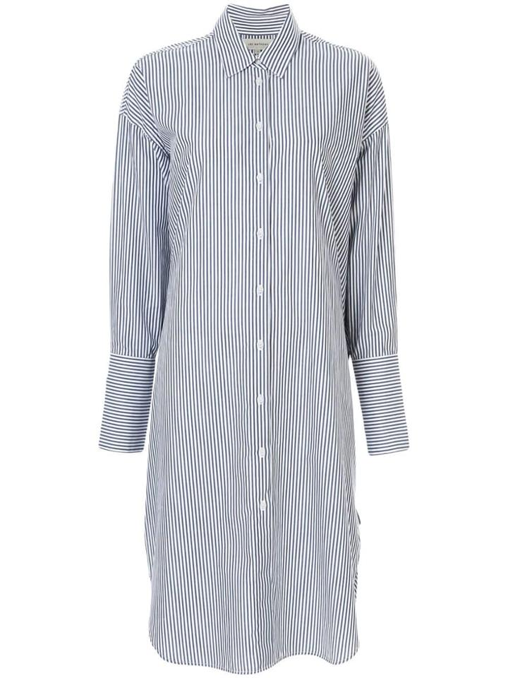 Lee Mathews Midi Shirt Dress - Blue